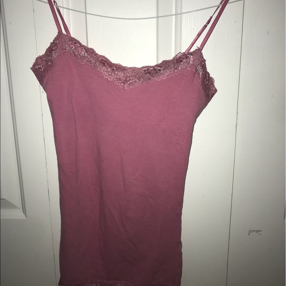 Pink lace camisole
